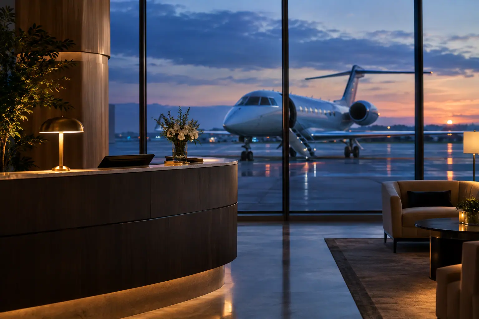 Private terminal front desk