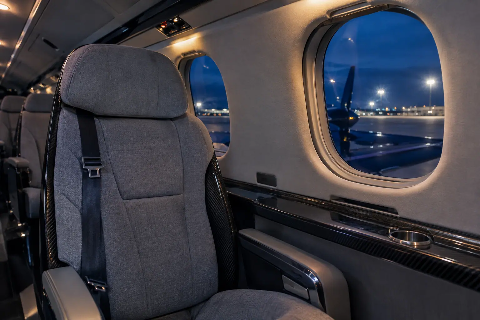 Turboprop cabin interior